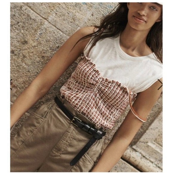 NWT Madewell Smocked Tank Top Sz L - Picture 7 of 7